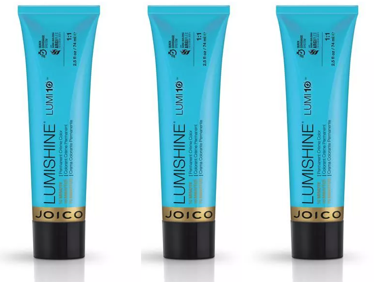 3 Pack Joico Lumishine Lumi10 Hair Color 7NV Violet Med Blonde 7.02 2.5 oz