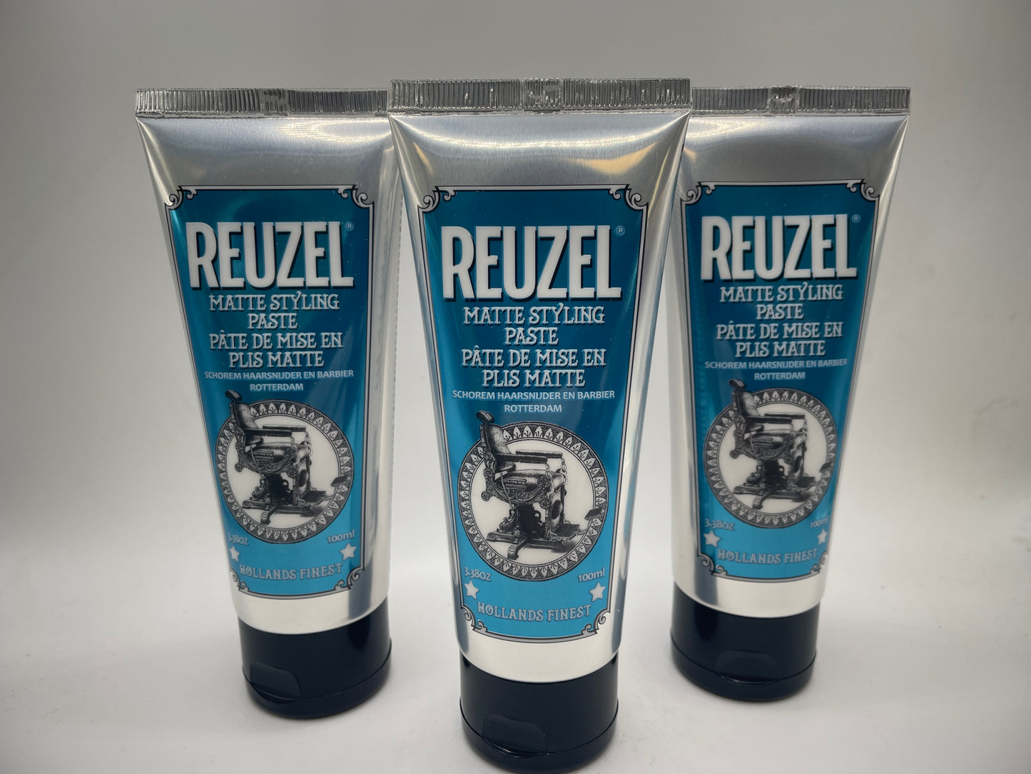 3 Pack Reuzel Matte Styling Paste 3.38 oz 3 Tubes