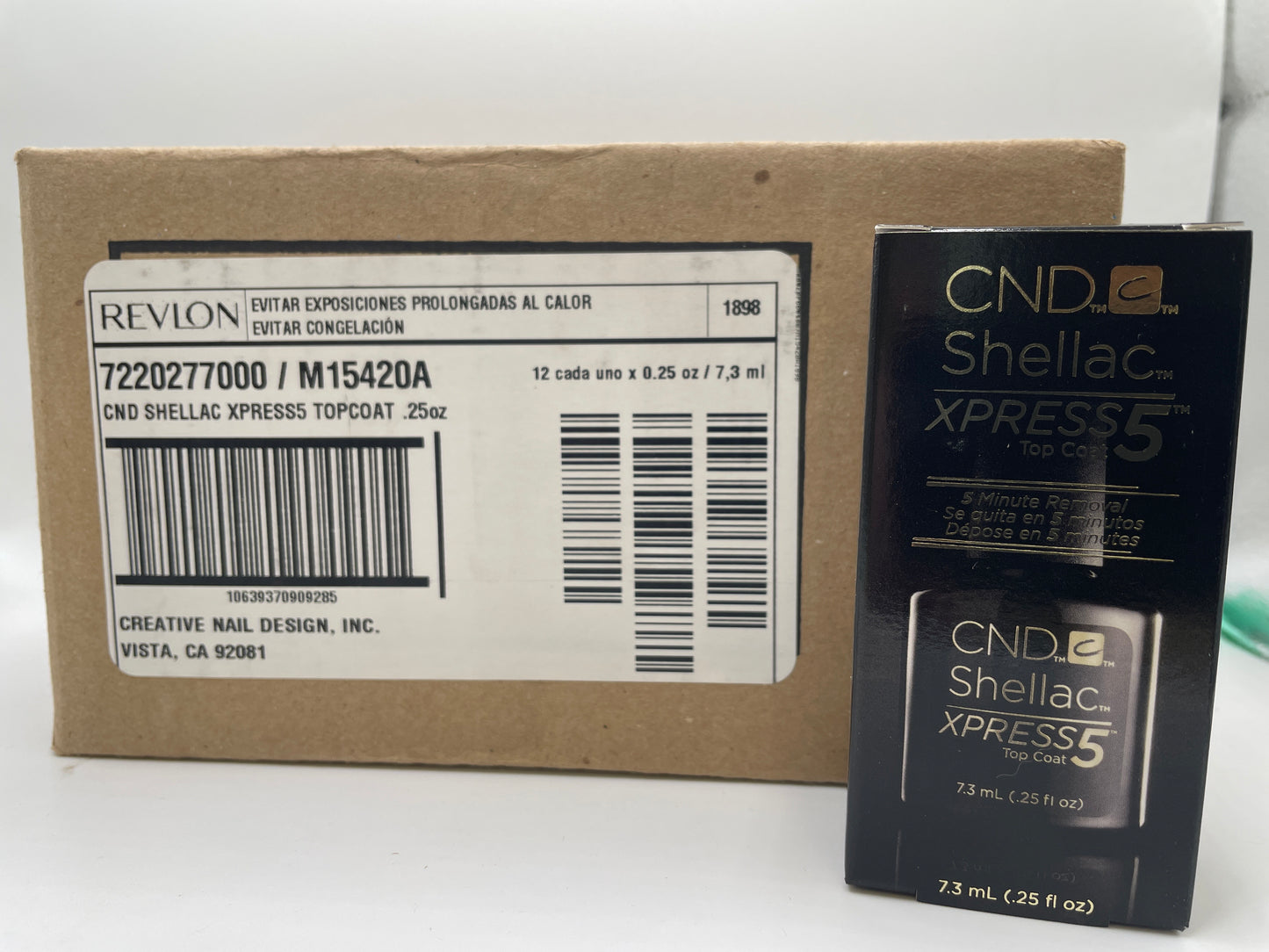 Case of 12 CND Shellac Xpress5 Top Coat, 7.3 ml