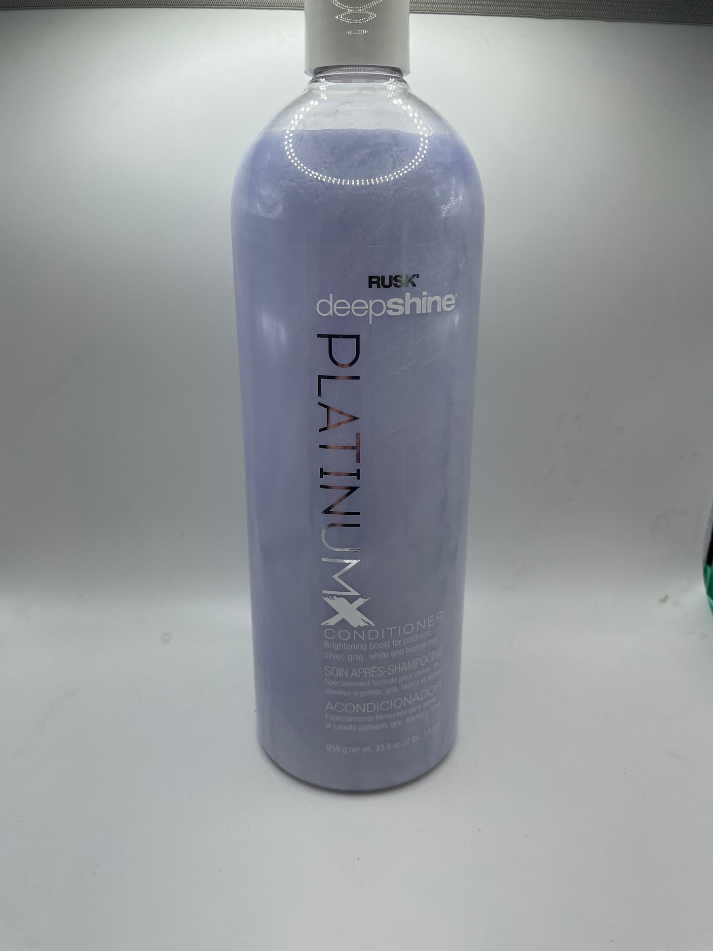 Rusk Platinum X Conditioner 33.8 OZ Deepshine Brightening boost for platinum