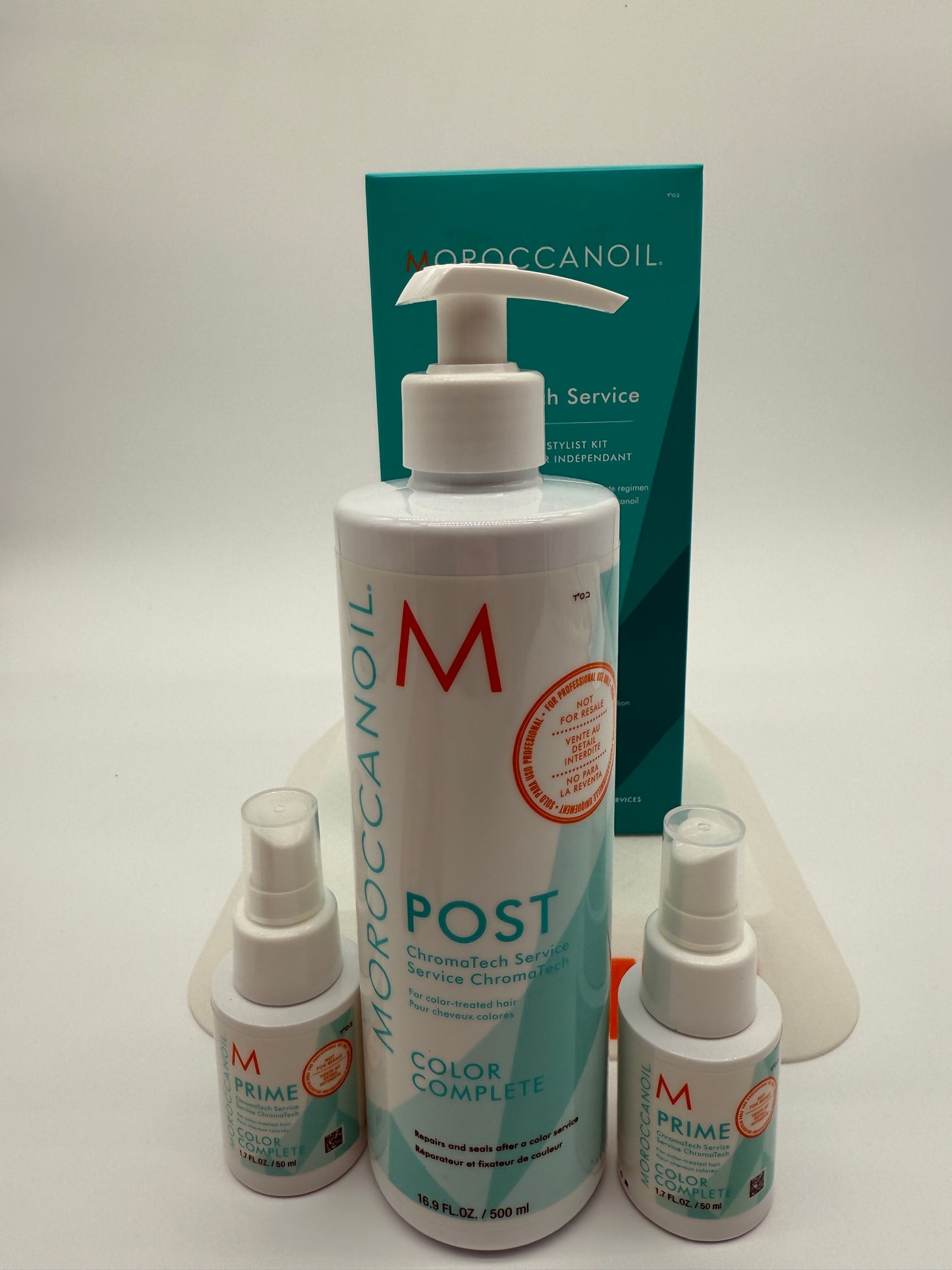 2 Pack Moroccanoil Chromatech Color Complete Prime and Post 16.9 oz Kit