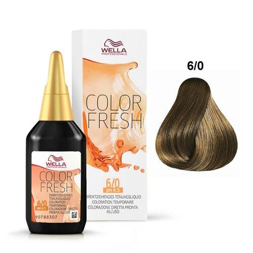 2 Pack Wella Color Fresh 6/0 Dark Blonde/Natural, 2.5 oz