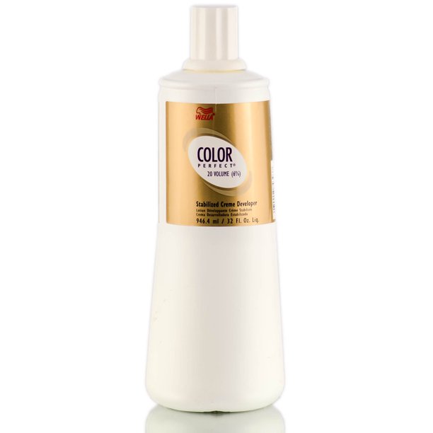 2 Pack Wella Color Perfect Stabilized Creme Developer - 20 Vol 6% 32 oz