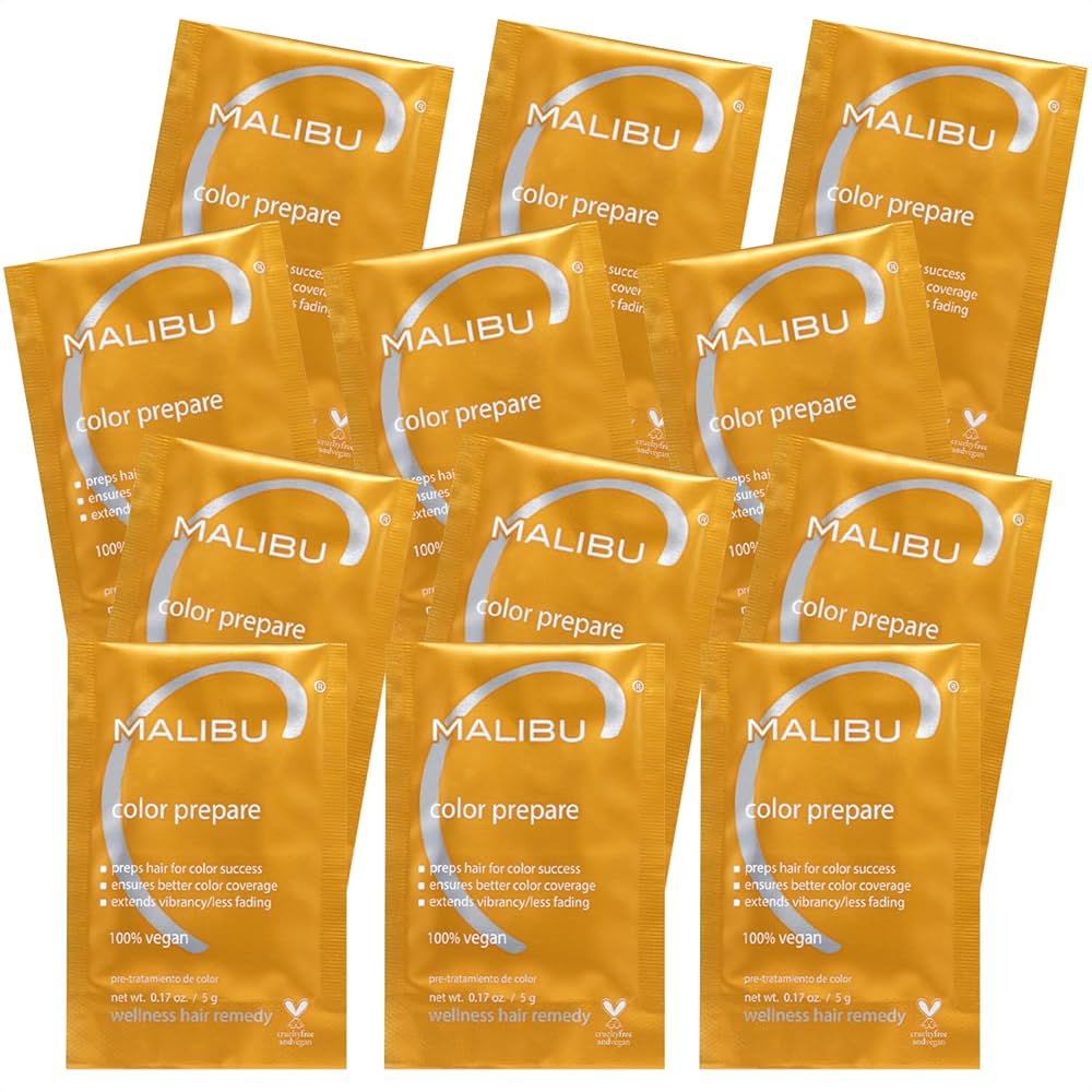 12 Pack Malibu C Color Preparation Extends Hair Color .17 oz