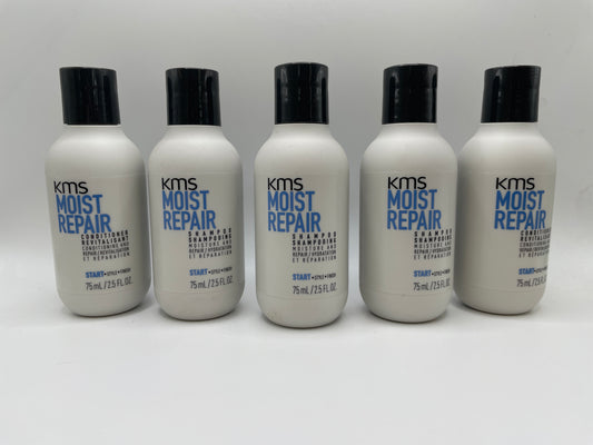 5 Pack KMS Moist Repair Conditioner 2.5 fl.oz. Travel Size