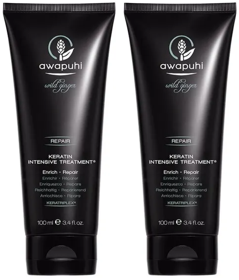 2 Pack Paul Mitchell Awapuhi Wild Ginger Keratin Intensive Treatment, 3.4 oz