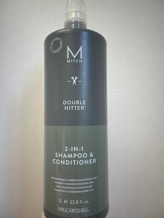 Paul Mitchell, Mitch Double Hitter 2 in 1 Shampoo & Conditioner - 33.8 oz