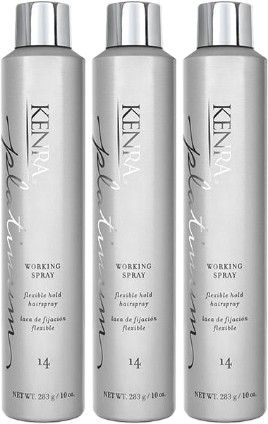 3 Pack! Kenra PLATINUM # 14 WORKING SPRAY 10 OZ - 30 Oz Total