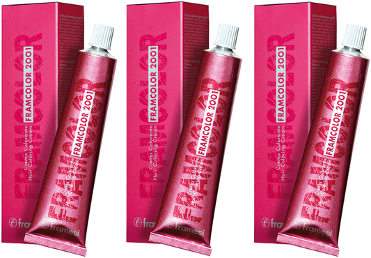3 Pack FRAMESI FRAMCOLOR 2001 PERMANENT Hair Color 7SD 7.3 medium golden 2oz