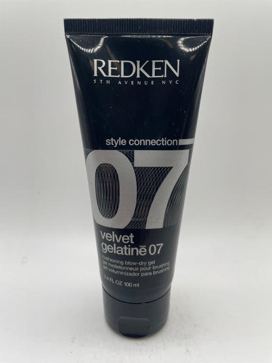 REDKEN Style Connection 07 Velvet Gelatine Cushining Blow Dry Gel 3.4 oz