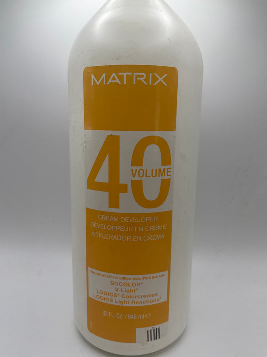 2 pack Matrix 40 Volume Cream Developer 32 oz SoColor