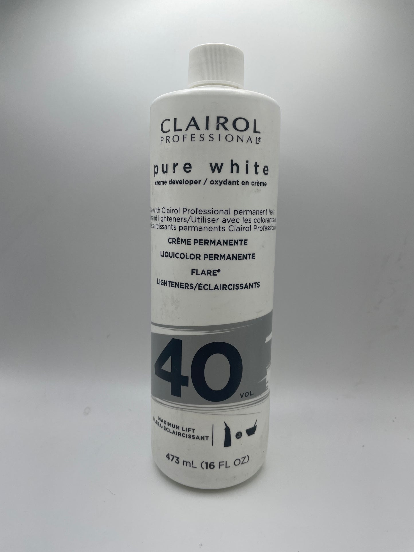 Pure White 40 Volume Creme Color Developer by Clairol for Unisex - 16 oz