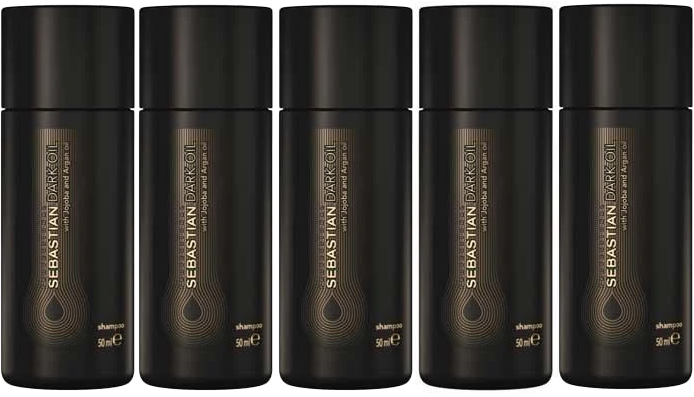 5 PACK Sebastian Dark Oil Jojoba and Argan Shampoo 1.7 oz