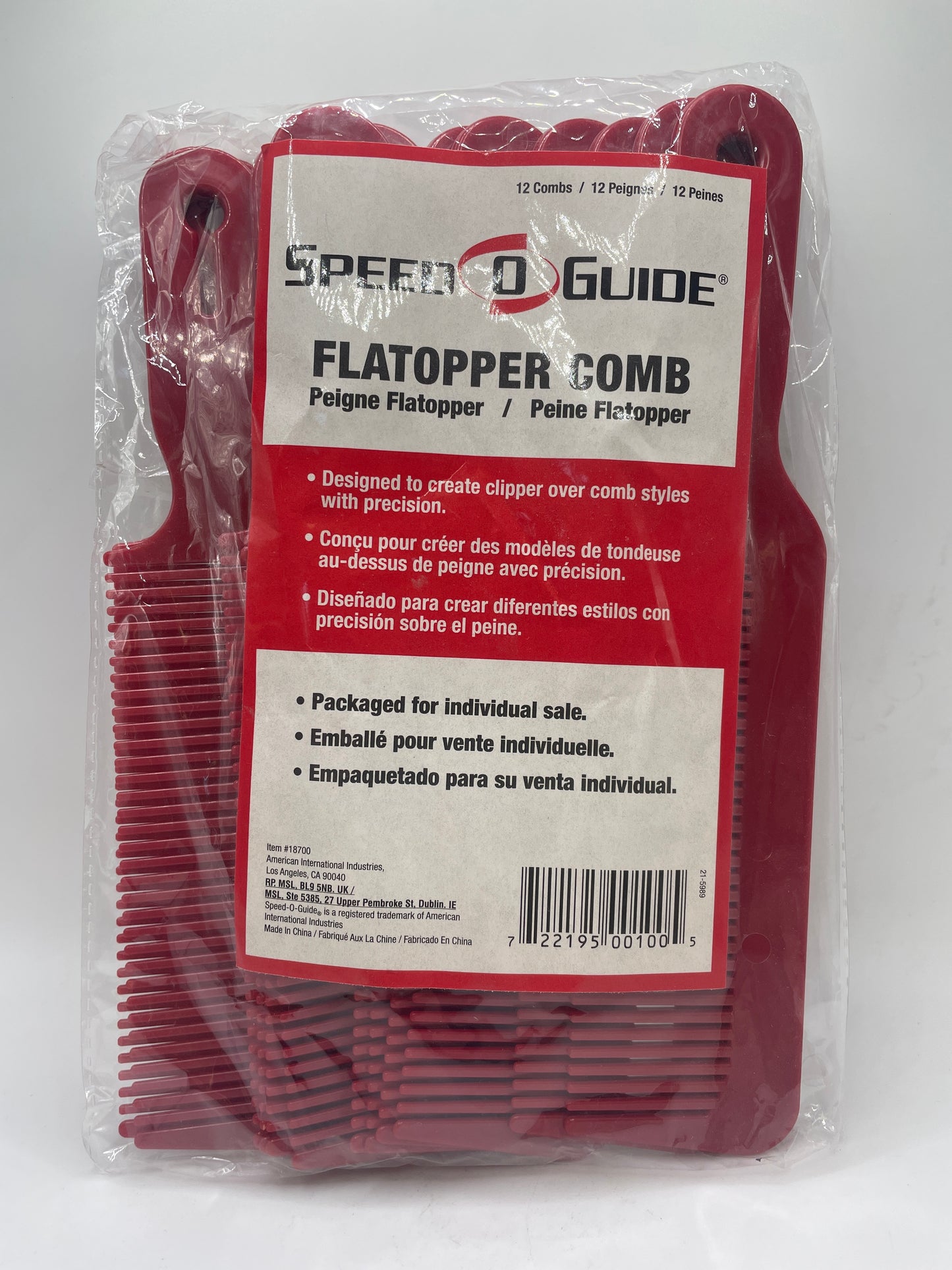 Speed O Guide Flatopper Comb 2 Packs Of 12 Combs