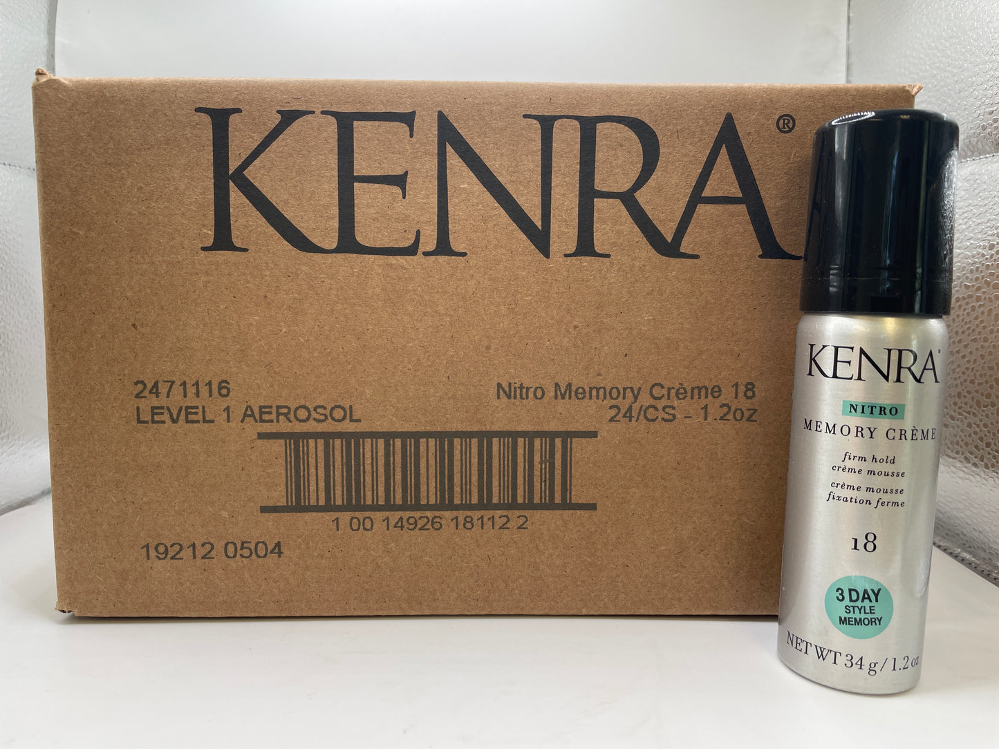 24 Pack Kenra Nitro Memory Crème Firm Hold #18 1.2 oz each
