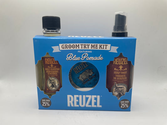 Reuzel Groom Try Me Kit Blue Pomade, Surf Tonic and Daily Shampoo - Kit
