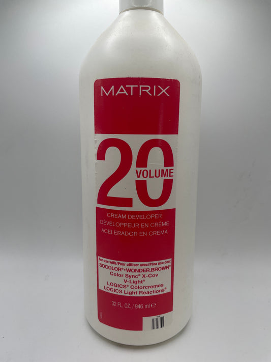 2 pack Matrix 20 Volume Cream Developer 32 oz SoColor