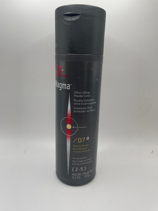 WELLA Magma Ultra Lifting Powder Color 4.2oz /07 Natural Brown 2-5