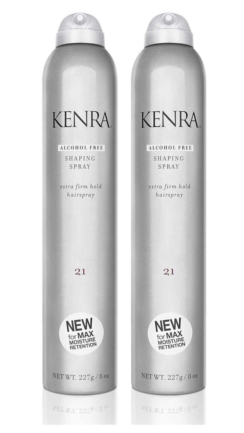 2 Pack Kenra Shaping Spray 21 Alcohol Free 8 oz