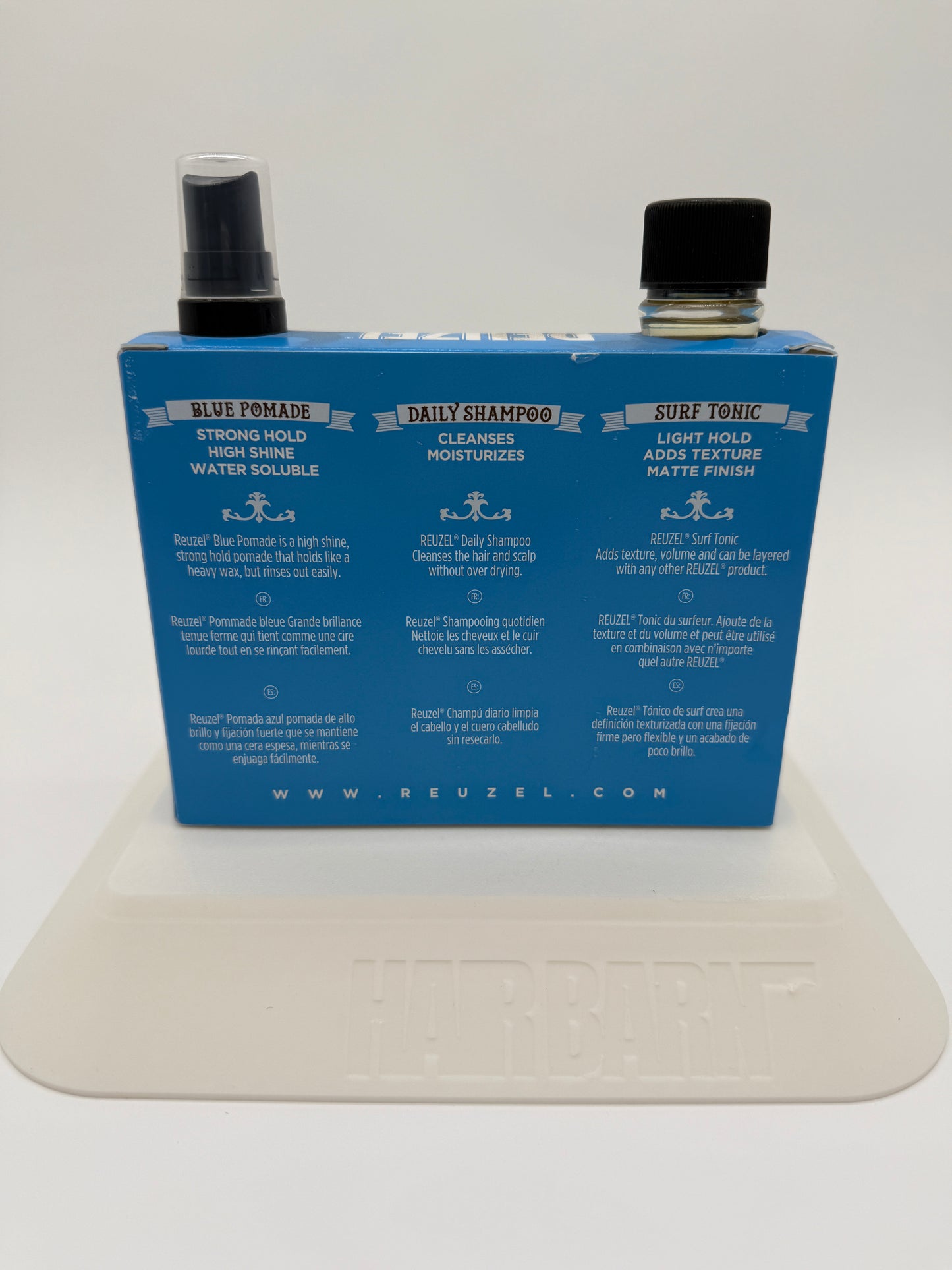 Reuzel Groom Try Me Kit Blue Pomade, Tonic, & Shampoo