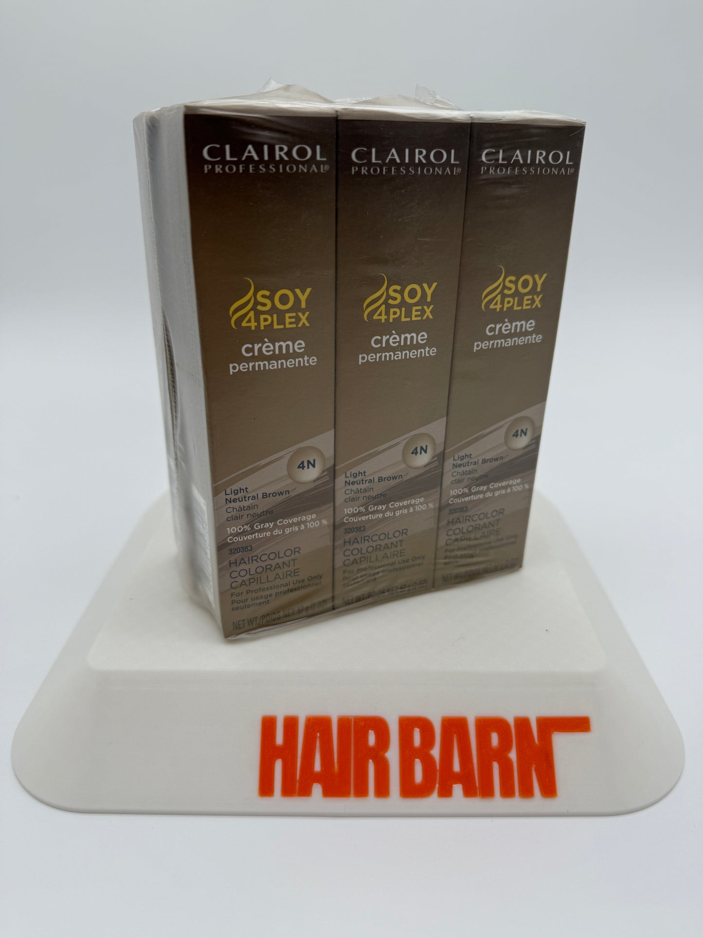 2 Pack CLAIROL SOY4PLEX PERMANENT HAIR COLOR CREAM 2 oz 4N