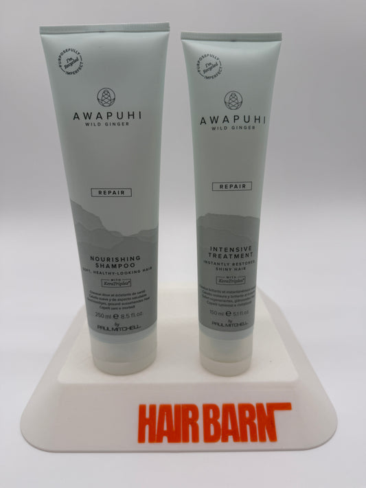 Awapuhi Wild Ginger Repair Kit Nourishing Shampoo 8.5 & Intensive Treatment 5.1