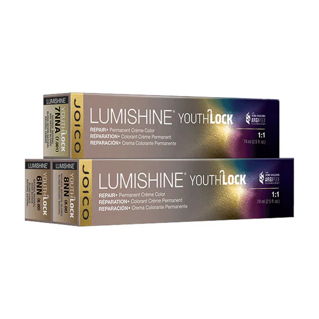 3 Pack Joico Lumishine Youthlock Creme Color 4NNW Nat Warm Med Blonde 2.5 oz