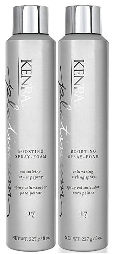 2 Pack Kenra Platinum # 17 Boosting Spray foam 8 oz
