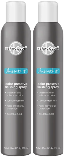 2 Pack Keracolor Done With It Color Preserve Finishing Spray 10.1 OZ