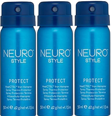 3 Pack Paul Mitchell Neuro Protect Heatctrl Iron Hairspray 1.5 oz