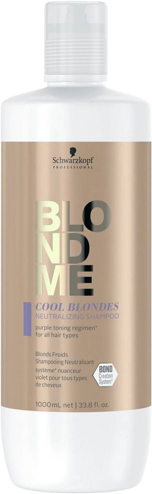 Schwarzkopf Blondme Cool Blondes Neutralizing Shampoo, 33.8 oz