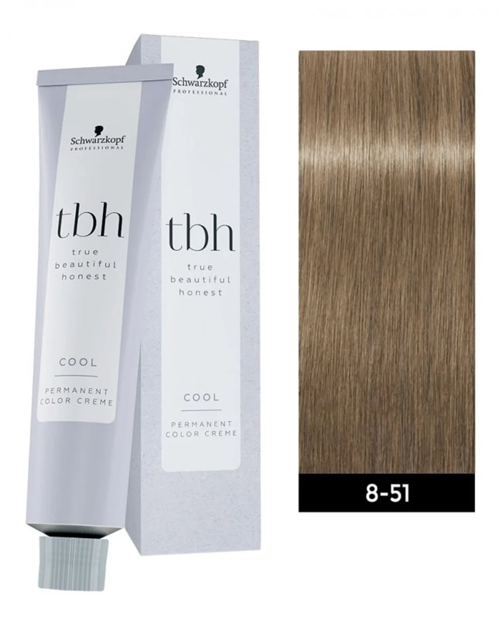 2 Pack Schwarzkopf TBH Permanent Color 8-51 C Light Blonde Gold Cendre, 2 oz