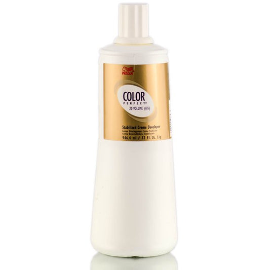 2 Pack Wella Color Perfect Stabilized Creme Developer - 20 Vol 6% 32 oz