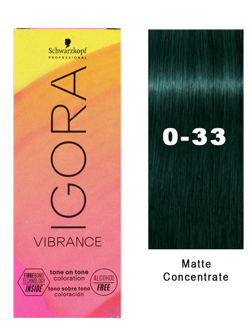 2 Pack - Shwarzkopf Igora Vibrance 0-33 Matte Concentrate 2.02 oz Color