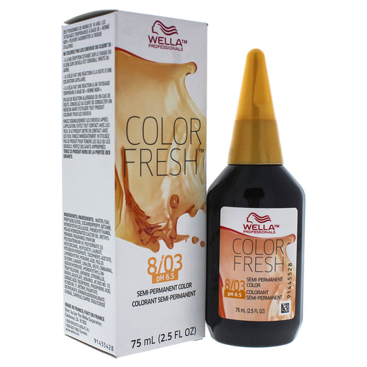 Wella Semi-Permanent Hair Color - 8 03 Light Blonde-Natural Gold - 2.5 oz